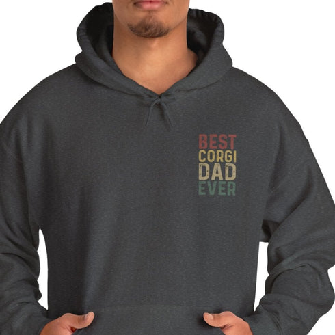 Corgi Mens Hoodie - Best Corgi Dad - Corgi Gift